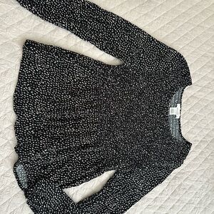 Black and White Long Sleeve Blouse